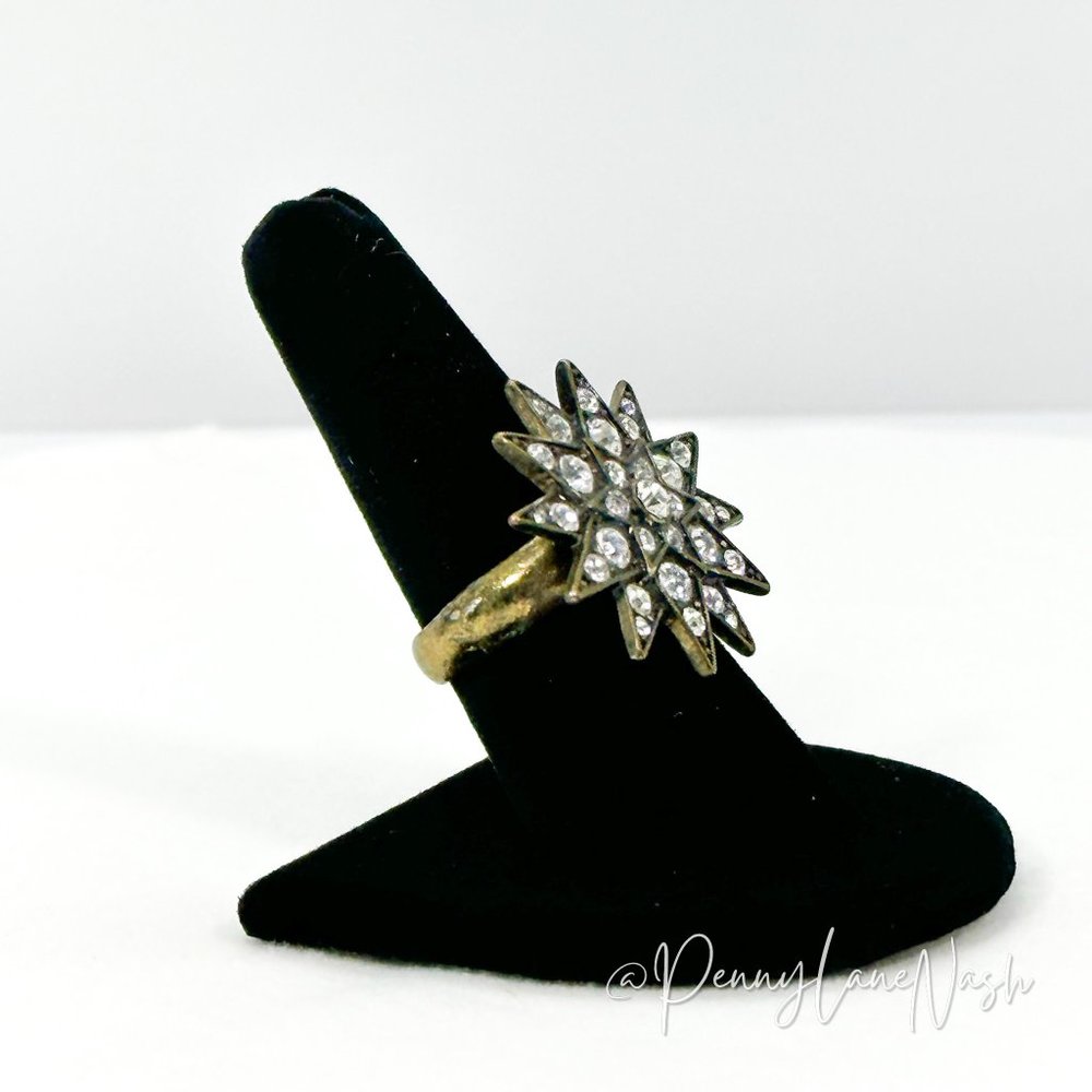 Vintage Firework Mini Gem Cluster Ring - Picture 2 of 6